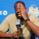 Golden State Warriors’ Draymond Green speaks during an NBA basketball news conference Saturday, Oct. 8, 2022, at Chase Center in San Francisco, Calif.. Green made a statement and took questions from members of the news media after an incident where Green punched teammate Jordan Poole during practice.